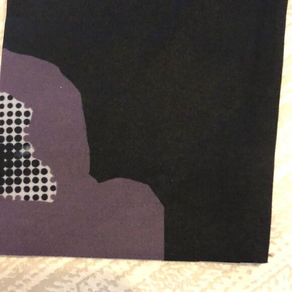 Noli Black Elastic Band Floral Design Leggings - Picture 4 of 6